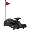 Go Kart Elettrico per Bambini 8-12 Anni Velocità 3-8 km/h per Drifting con Luci e Musica, Nero