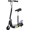 Monopattino elettrico pieghevole con sella, 2 ruote e manubrio regolabile, bambini 7-12 anni, 81.5x38x94cm, nero