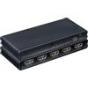 PremiumCord Switch 4K HDMI 4:1 Con Telecomando, UHD 4K 2160p 60Hz, Full HD 1080p, 3D, HDCP 2.2, ARC, Alimentazione 5V/1A, Plastica, Nero