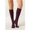 Calzedonia Calze Lunghe A Costine Con Cashmere Bordeaux