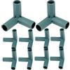 Generic Connettori di Cornice da 10 Pezzi Connettori di canne Connettori Plant Stakes Gardening Framework Building 11mm Plastic 3 Way Corner Style1, Serra