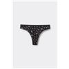 Tezenis Brasiliano Cotone Stampato Donna Nero