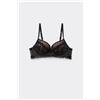 Tezenis Reggiseno Push-up Imbottito Berlin Petite Bon Ton Donna Nero