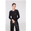 Tezenis Body Manica Lunga Romantic Velvet Donna Nero