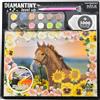 DIAMANTINY 96207 Level Up - Nice Group Creative Art, Diamond Painting Kit crea il mosaico, WILD, Cavallo Marrone, Multicolore