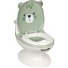 Bambisol - Vasetto educativo per bambini, mini WC con scarico acustico, ciotola rimovibile, protezione antiproiezione, vano salviettine - da 12 mesi (20 kg max)