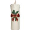 CANDELA CHRISTMAS CREMA C/LED RESINA