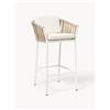 Westwing Collection Sgabello da bar da giardino Malo - Beige, Bianco