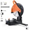 VEVOR Troncatrice con Lama da 406,4 mm per Taglio a Secco Motore da 3000 W, per Lavorazione Metalli, Angolo Regolabile da -45° a 45°, Stabile, con Protezione Rinforzata e Righello Graduato, a Freddo