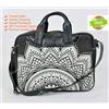 Fatto a mano Borsa per laptop elegante in pelle Mandala di design tracolla regolabile