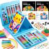 Shuttle Art Set artistico da 335 pezzi per bambini, forniture artistiche multimediali, kit artistico regalo con cavalletto a tre pieghe, 2 blocchi da disegno, 2 libri da colorare, pastelli ad olio