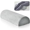 Yuehuamech Cuscino ortopedico in memory foam a mezza luna, cuscino per sollevamento gambe sotto il ginocchio, per gambe posteriori e per chi dorme sul fianco, poggiapiedi post-operatorio lombare