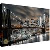 Wallazz Quadri Moderni Soggiorno New York, Skyline - 100% Made in Italy - Stampa HD su Tela Canvas - Quadro Camera da Letto - Qualità Artigianale - 70x140cm