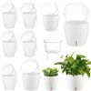 KvyusFlourish Confezione da 8 vasi autoirriganti per piante da interno con indicatore, vaso per orchidee con stoppino trasparente per orchidee, viola africana per viola africana, fioriera autoirrigante