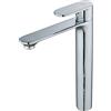 DP Griferia Rubinetto monocomando per lavabo alto in colore cromo serie Aloe