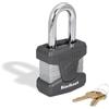 Kwikset SmartKey Re - Lucchetto in acciaio laminato con anello in carburo di boro, cancello esterno e serratura di stoccaggio, corpo da 5,1 cm, grillo da 3,8 cm, confezione da 1, argento