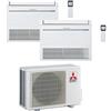 Mitsubishi Climatizzatore Condizionatore Mitsubishi Pavimento Serie M MFZ-KT Dual Split Inverter 9000 + 9000 BTU con U.E. MXZ-2F53VF NOVITÁ Classe A+++/A++