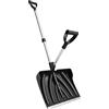Outsunny Pala da neve in alluminio con lama da 45 cm e manico smontabile, Nero | Aosom Italy