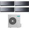 Hisense Condizionatore Quadri Split Hisense Energy Pro X Black 9+9+9+9 con 4AMW81U4RJC R-32 Wi-Fi Integrato
