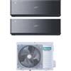 Hisense Condizionatore Dual Split Hisense Energy Pro X Black 12+18 con 4AMW81U4RJC R-32 Wi-Fi Integrato