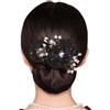 Comebachome Creatore per chignon, Strumento per capelli a forma di fiore francese con decorazioni di perle, Creatore flessibile per chignon con bigodino pigro per donne e ragazze, Decorazione