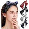 Obelunrp 4pcs Bandana Head Band, fascia per le donne con prua annodata per donne, 4 colori Knot Top Helband Paisley per, bandana, annodata per
