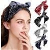Obelunrp 4pcs Bandana Head Band, fascia per le donne con prua annodata per donne, fascia da primo anno a 4 colori per donne, fascia per donne, fascia bandana