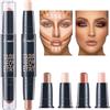 ARYIMYDP Doppia Testa Contouring e Illuminante Viso, Bronzer Essence 4 Tonalità, Effetto Naturale a Lunga Durata, Perfetto per il Trucco Quotidiano