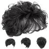 Comebachome Topper per capelli da donna Topper per capelli sintetici ricci con frangia 5, 1'' traspiranti Pezzi con soffice clip in parrucca naturale per diradamento o perdita Nero, Decor