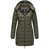 Marikoo ABENDSTERNCHEN cappotto trapuntato da donna con cappuccio, oliva,