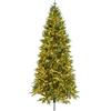 Le Stelle Albero di Natale Artificiale Verde Le Stelle Courmayeur H 210cm x L 105cm Slim con 2000 Luci Led Incorporate 2402 Rami