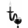 Ondaluce Applique 12 cm RAVEL 1 luce in vetro lavorato a mano Nero