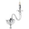 Ondaluce Applique 16 cm BACH senza paralume in vetro trasparente 1 Luce Cromo