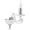 Ondaluce Applique CHERUBINI in vetro e cristallo ottico 1 Luce Bianco 12x22 cm