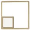 Ondaluce Applique DOWEL 25x25 cm in metallo verniciato Oro
