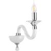 Ondaluce Applique GALA 12 cm in vetro con dettagli in metallo 1 Luce Bianco