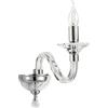 Ondaluce Applique GALA 12 cm in vetro con dettagli in metallo 1 Luce Cromo