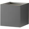 Ondaluce Applique in alluminio per esterni 10x10 cm Antracite con alette regolabili CUBE
