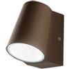 Ondaluce Applique OWEN per esterni LED in alluminio Marrone e diffusore in vetro 8x12 cm