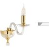 Ondaluce Applique PAGANINI a 1 Luce in vetro lavorato a mano 12 cm Bianco
