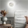Ondaluce Applique SELLA rotonda in metallo Bianco 13 cm retroilluminata con spot LED orientabile