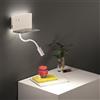 Ondaluce Applique STAN 20 cm in metallo con retroilluminazione LED e caricatore Usb Bianco