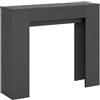 Itamoby Consolle 90x25 cm allungabile fino a 181 cm in nobilitato Antracite - SLICK