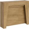 LIBEROSHOPPING Consolle allungabile 90x25/211 cm DEVA Quercia Natura allunghe interne