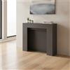 LIBEROSHOPPING Consolle allungabile 90x25/211 cm NIVES Antracite Spatolato allunghe interne