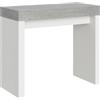 Itamoby Consolle allungabile 90x40/196 cm Roxell Mix Small piano Cemento - struttura Bianco Frassino