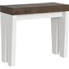 Itamoby Consolle allungabile 90x40/196 cm Spimbo Mix Small piano Noce - struttura Bianco Frassino