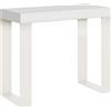 Itamoby Consolle allungabile 90x40/196 cm Tecno Small Bianco Frassino telaio Bianco
