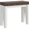 Itamoby Consolle allungabile 90x40/300 cm Naxy Mix piano Noce - struttura Bianco Frassino
