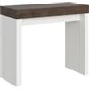 Itamoby Consolle allungabile 90x40/300 cm Roxell Mix piano Noce - struttura Bianco Frassino